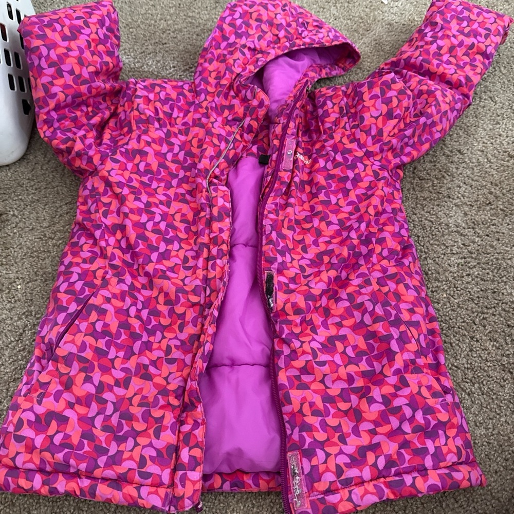Vibrant Pink Patterned Hooded Jacket